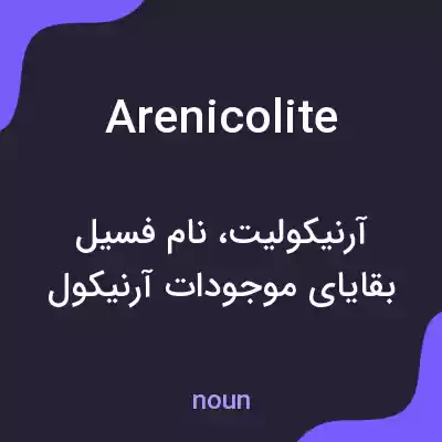 معنی arenicolite به فارسی معنی arenicolite به فارسی