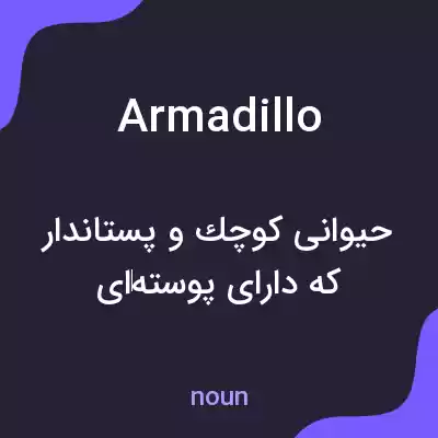 معنی armadillo به فارسی معنی armadillo به فارسی