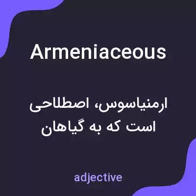 معنی armeniaceous به فارسی معنی armeniaceous به فارسی