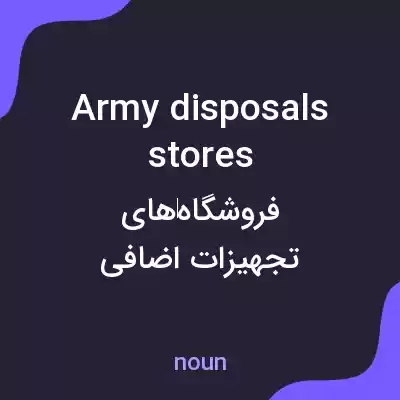 معنی army disposals stores به فارسی معنی army disposals stores به فارسی
