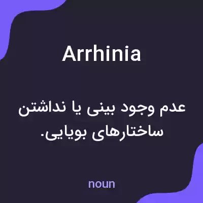 معنی arrhinia به فارسی معنی arrhinia به فارسی