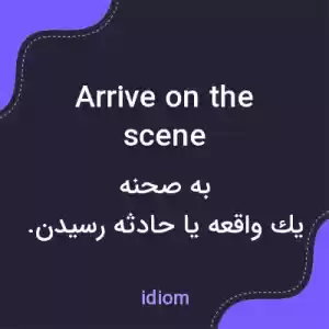 معنی arrive on the scene به فارسی معنی arrive on the scene به فارسی