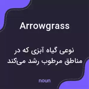 معنی arrowgrass به فارسی معنی arrowgrass به فارسی