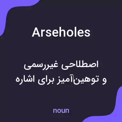 معنی arseholes به فارسی معنی arseholes به فارسی