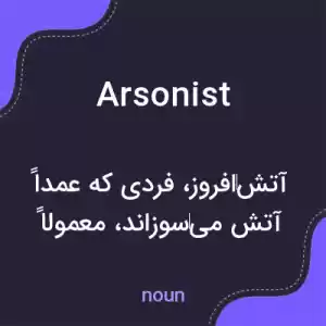 معنی arsonist به فارسی