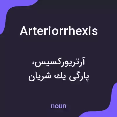 معنی arteriorrhexis به فارسی معنی arteriorrhexis به فارسی