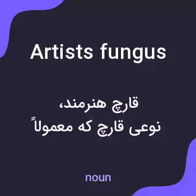 معنی artists fungus به فارسی معنی artists fungus به فارسی