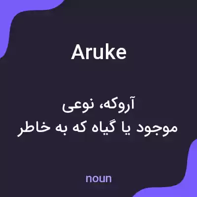 معنی aruke به فارسی