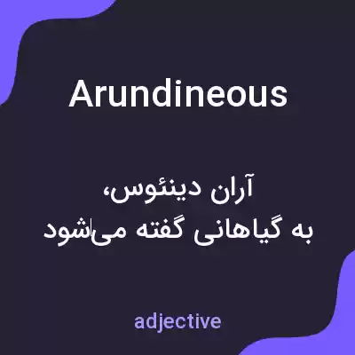 معنی arundineous به فارسی معنی arundineous به فارسی