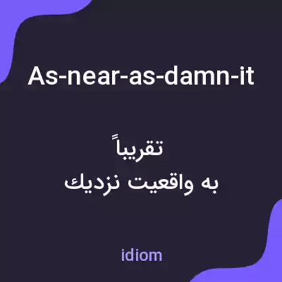 معنی as-near-as-damn-it به فارسی معنی as-near-as-damn-it به فارسی