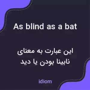 معنی as blind as a bat به فارسی معنی as blind as a bat به فارسی