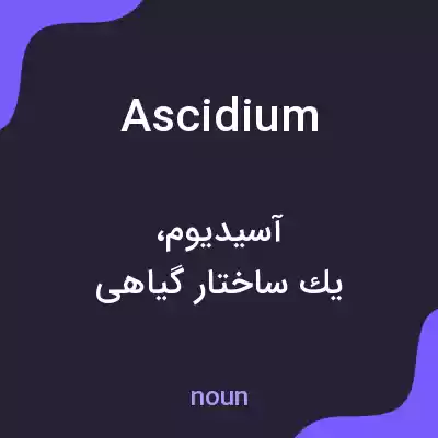 معنی ascidium به فارسی معنی ascidium به فارسی