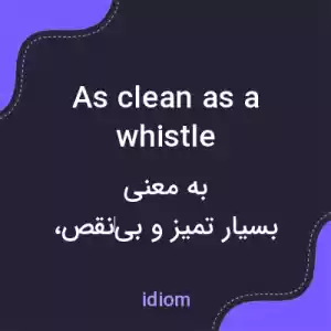 معنی as clean as a whistle به فارسی معنی as clean as a whistle به فارسی