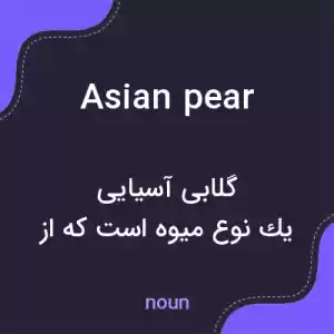 معنی asian pear به فارسی