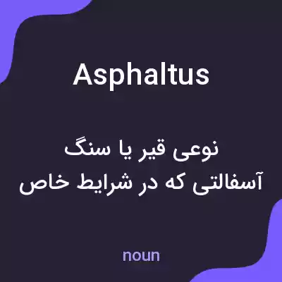 معنی asphaltus به فارسی معنی asphaltus به فارسی