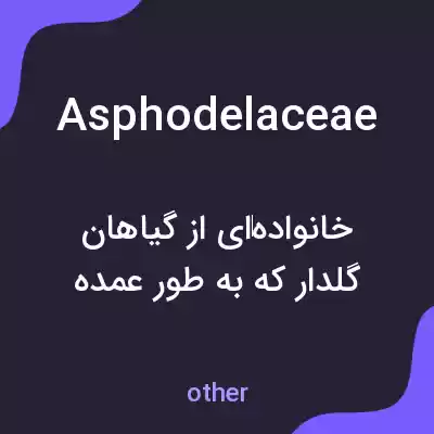 معنی asphodelaceae به فارسی معنی asphodelaceae به فارسی