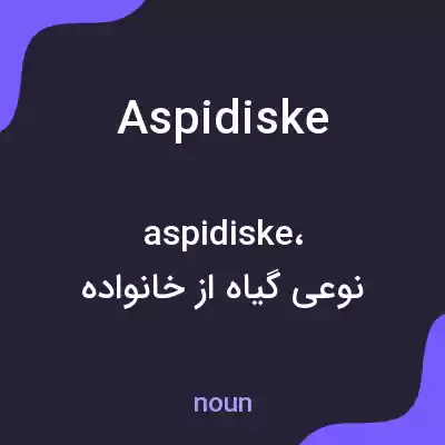 معنی aspidiske به فارسی معنی aspidiske به فارسی