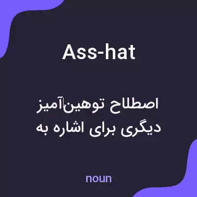 معنی ass-hat به فارسی معنی ass-hat به فارسی