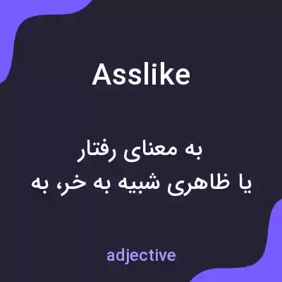 معنی asslike به فارسی معنی asslike به فارسی