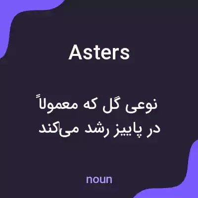 معنی asters به فارسی