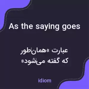 معنی as the saying goes به فارسی معنی as the saying goes به فارسی