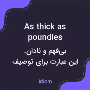 معنی as thick as poundies به فارسی معنی as thick as poundies به فارسی