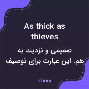 معنی as thick as thieves به فارسی معنی as thick as thieves به فارسی