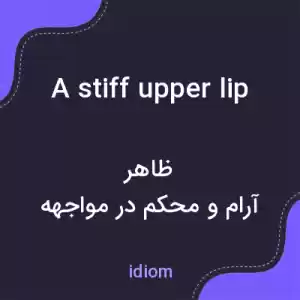 معنی a stiff upper lip به فارسی معنی a stiff upper lip به فارسی