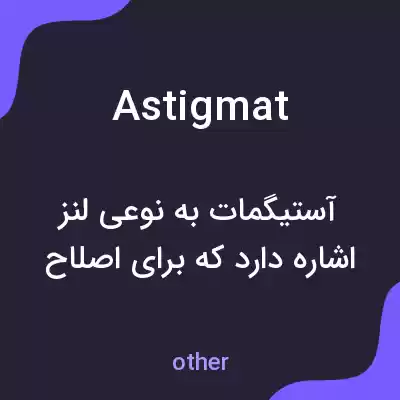 معنی astigmat به فارسی