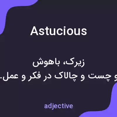 معنی astucious به فارسی معنی astucious به فارسی