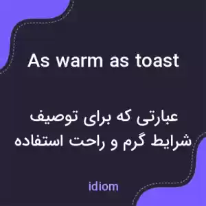 معنی as warm as toast به فارسی معنی as warm as toast به فارسی