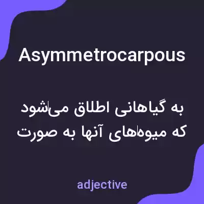 معنی asymmetrocarpous به فارسی معنی asymmetrocarpous به فارسی