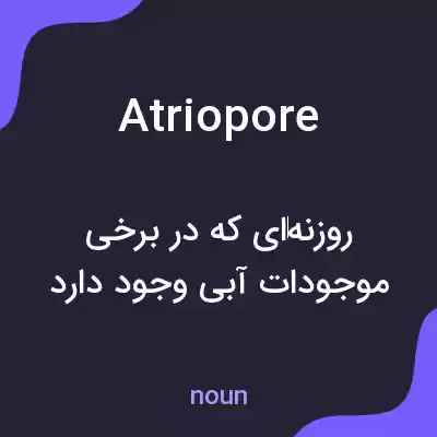 معنی atriopore به فارسی معنی atriopore به فارسی