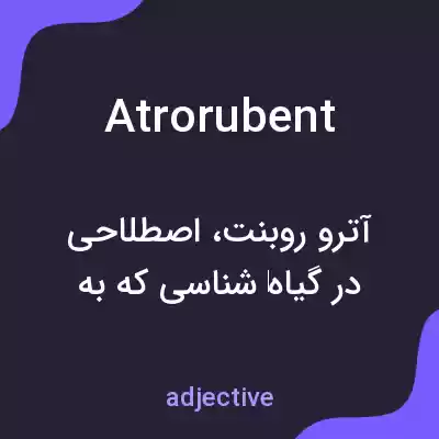 معنی atrorubent به فارسی معنی atrorubent به فارسی