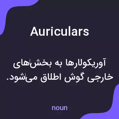 معنی auriculars به فارسی معنی auriculars به فارسی