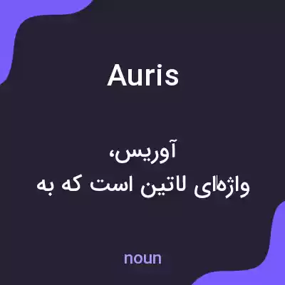 معنی auris به فارسی معنی auris به فارسی