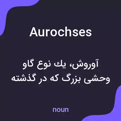 معنی aurochses به فارسی معنی aurochses به فارسی