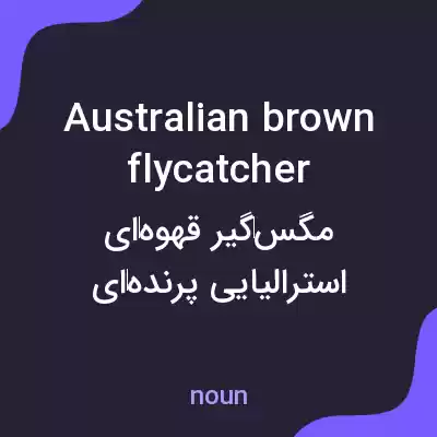 معنی australian brown flycatcher به فارسی معنی australian brown flycatcher به فارسی