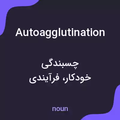 معنی autoagglutination به فارسی معنی autoagglutination به فارسی