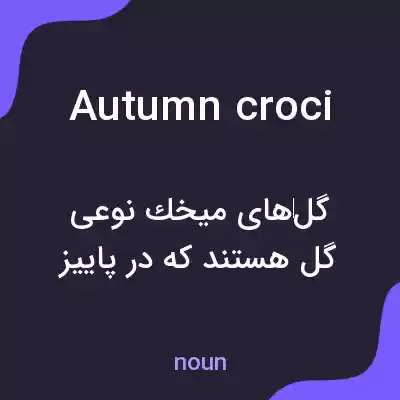معنی autumn croci به فارسی