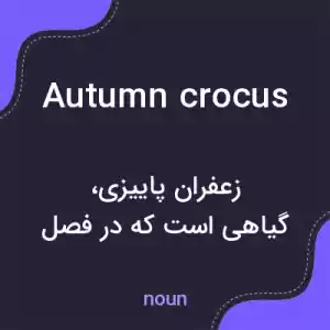 معنی autumn crocus به فارسی معنی autumn crocus به فارسی