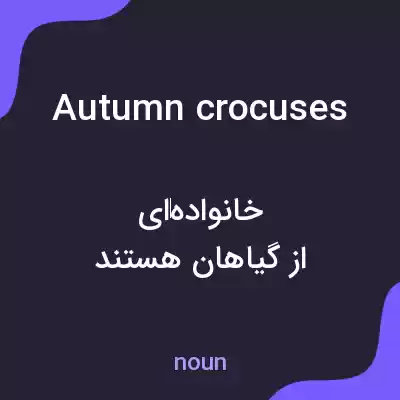 معنی autumn crocuses به فارسی