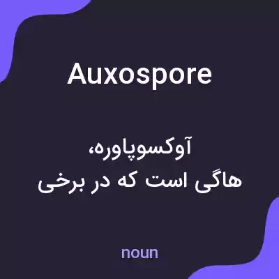معنی auxospore به فارسی معنی auxospore به فارسی