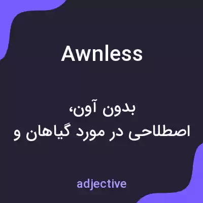 معنی awnless به فارسی معنی awnless به فارسی