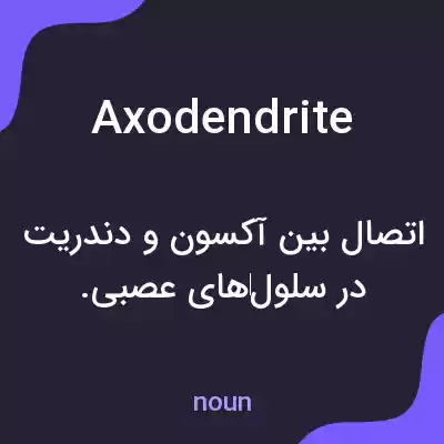 معنی axodendrite به فارسی معنی axodendrite به فارسی