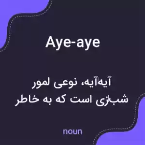 معنی aye-aye به فارسی