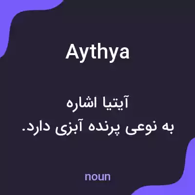 معنی aythya به فارسی معنی aythya به فارسی