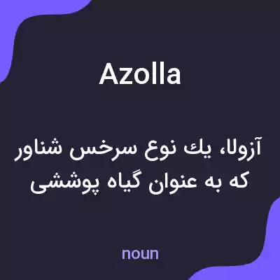 معنی azolla به فارسی معنی azolla به فارسی