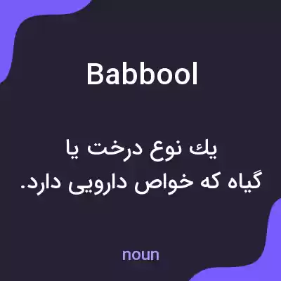 معنی babbool به فارسی