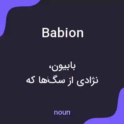 معنی babion به فارسی معنی babion به فارسی